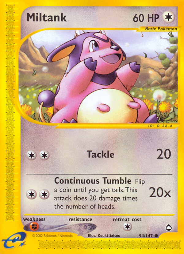 Miltank (94/147) [Aquapolis] | Tables and Towers