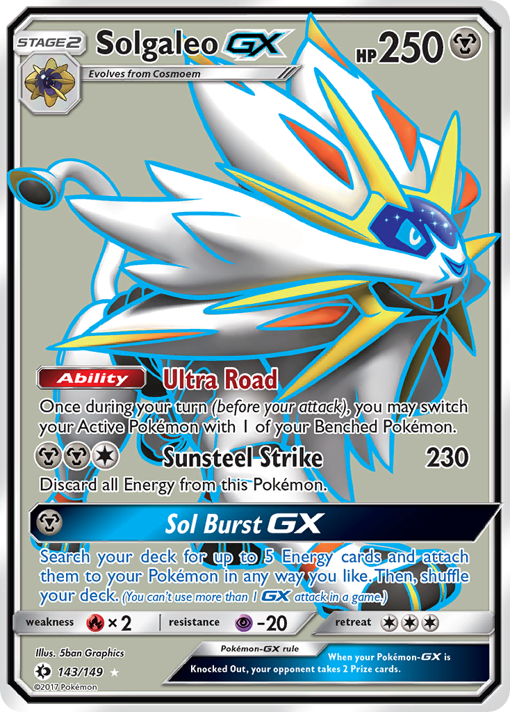 Solgaleo GX (143/149) [Sun & Moon: Base Set] | Tables and Towers