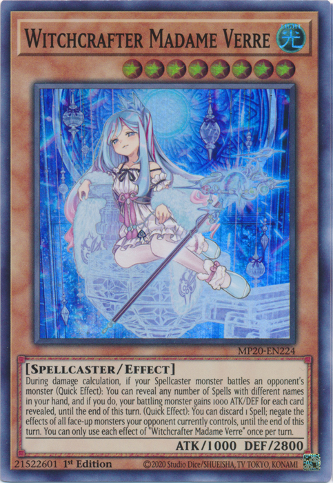 Witchcrafter Madame Verre [MP20-EN224] Super Rare | Tables and Towers