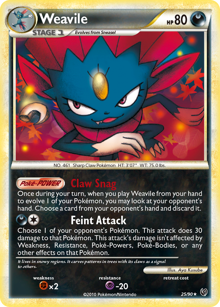 Weavile (25/90) [HeartGold & SoulSilver: Undaunted] | Tables and Towers