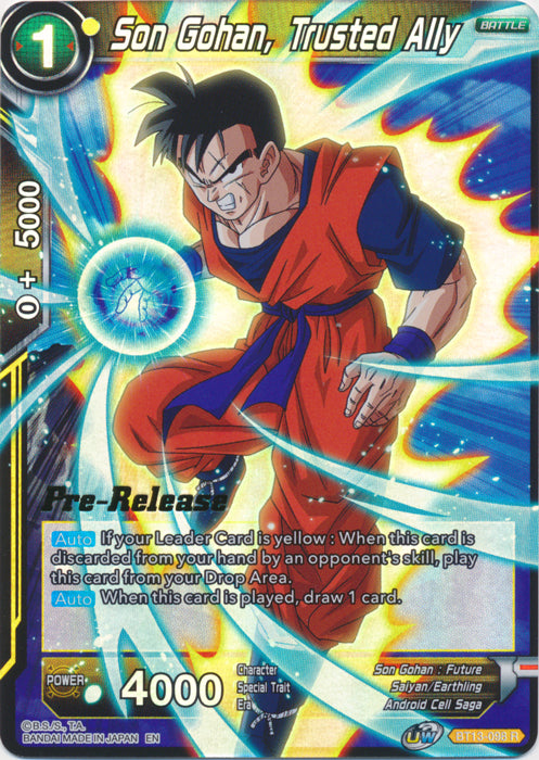 Son Gohan, Trusted Ally (BT13-098) [Supreme Rivalry Prerelease Promos] | Tables and Towers