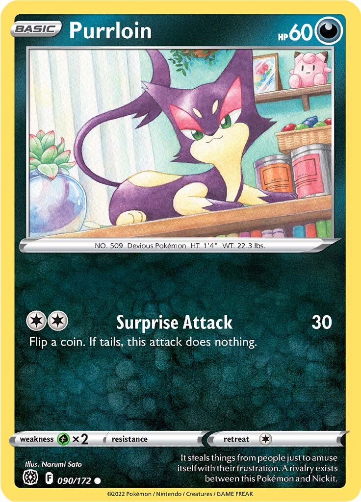 Purrloin (090/172) [Sword & Shield: Brilliant Stars] | Tables and Towers