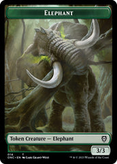 Human Soldier // Elephant Double-Sided Token [Phyrexia: All Will Be One Commander Tokens] | Tables and Towers