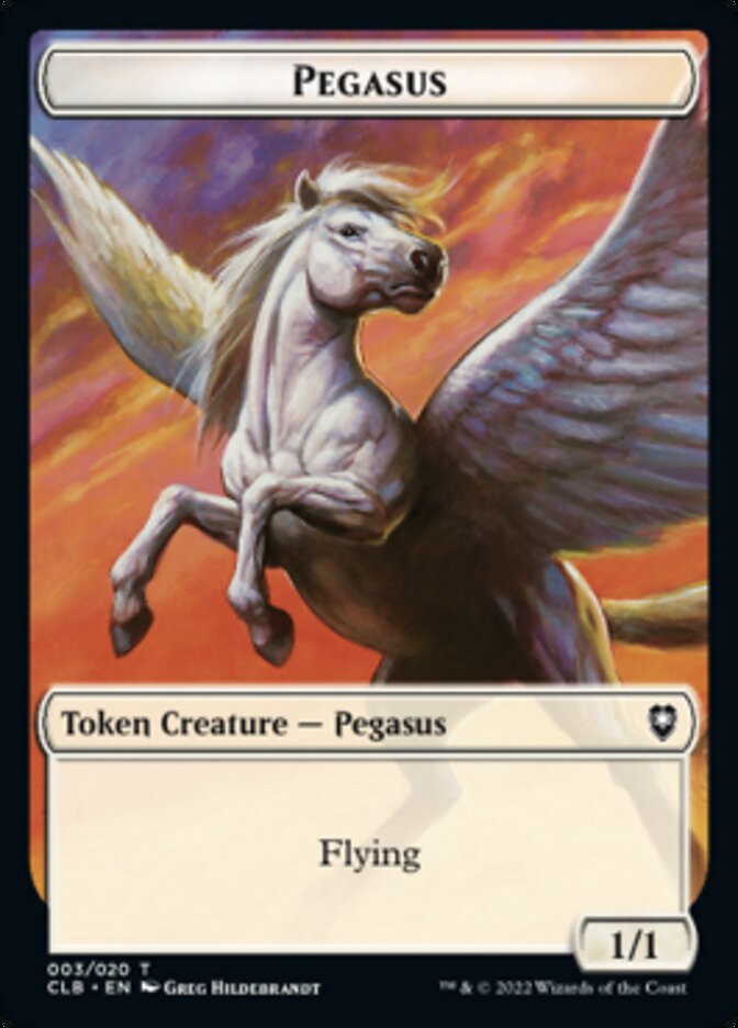 Treasure // Pegasus Double-Sided Token [Commander Legends: Battle for Baldur's Gate Tokens] | Tables and Towers