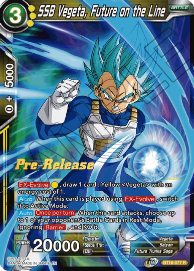 SSB Vegeta, Future on the Line (BT16-077) [Realm of the Gods Prerelease Promos] | Tables and Towers