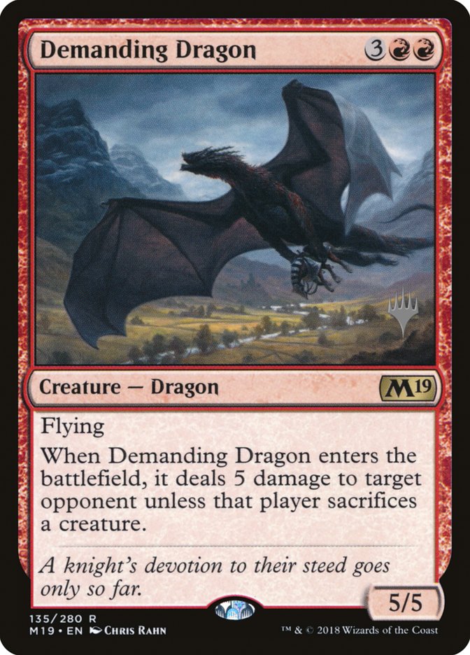 Demanding Dragon (Promo Pack) [Core Set 2019 Promos] | Tables and Towers