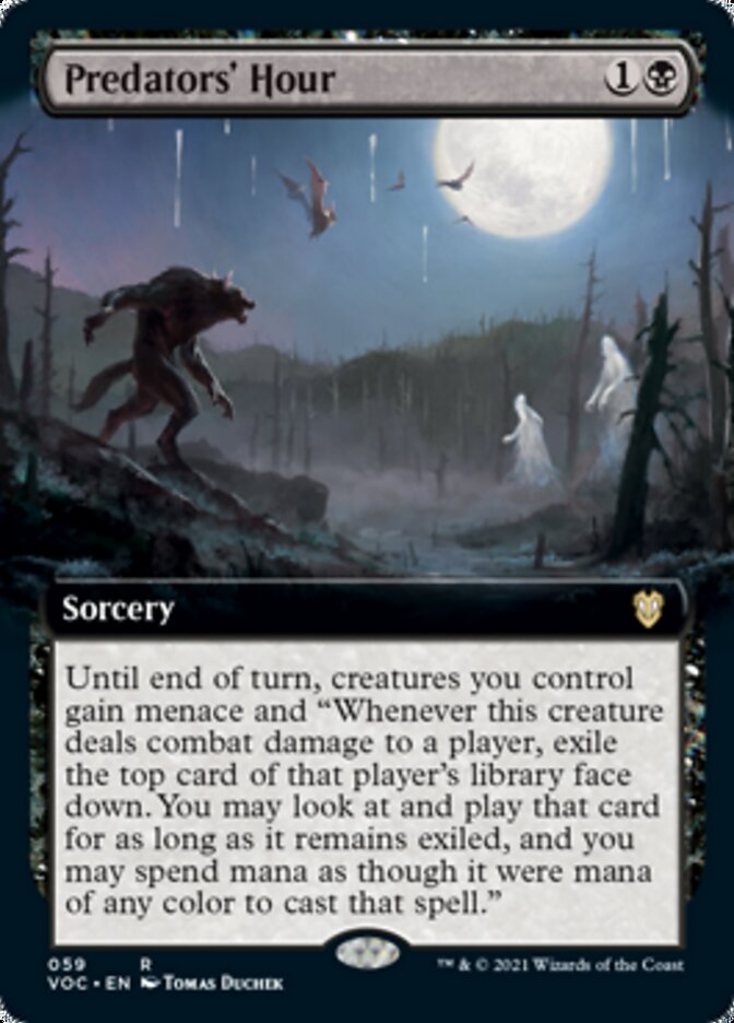 Predators' Hour (Extended Art) [Innistrad: Crimson Vow Commander] | Tables and Towers