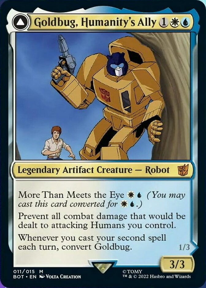 Goldbug, Humanity's Ally // Goldbug, Scrappy Scout [Transformers] | Tables and Towers