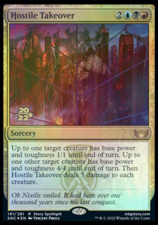 Hostile Takeover [Streets of New Capenna Prerelease Promos] | Tables and Towers