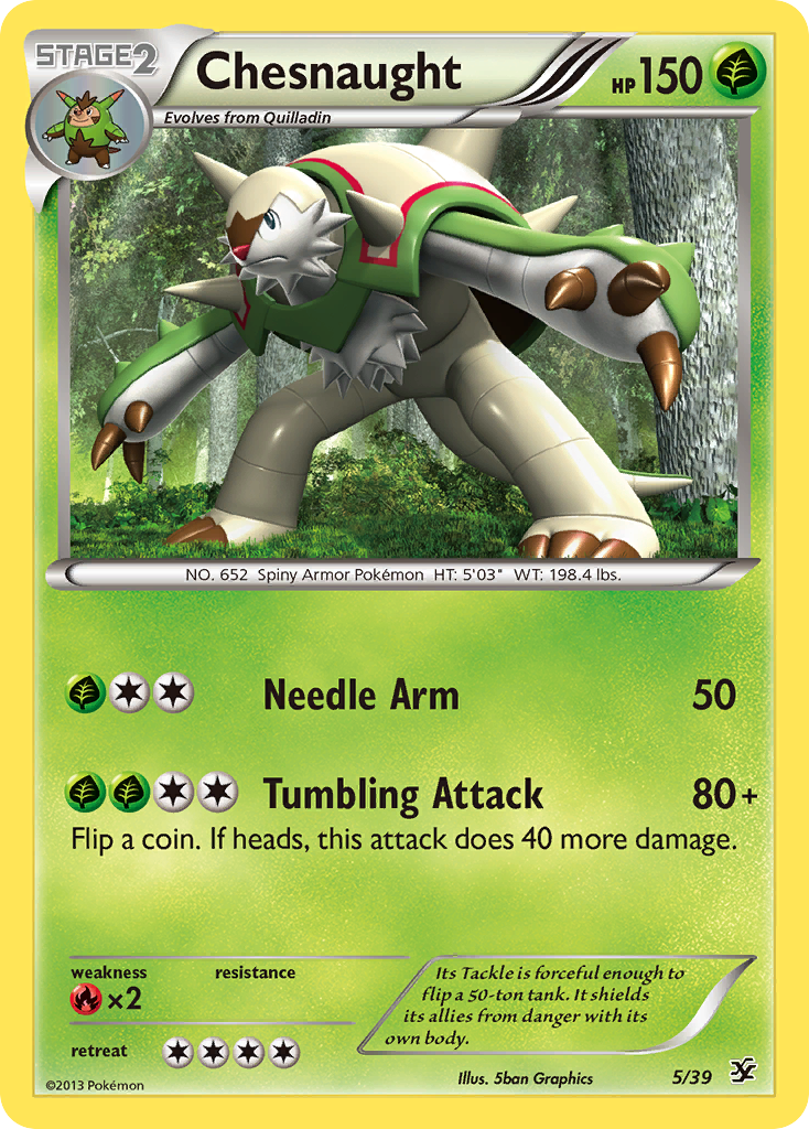 Chesnaught (5/39) [XY: Kalos Starter Set] | Tables and Towers