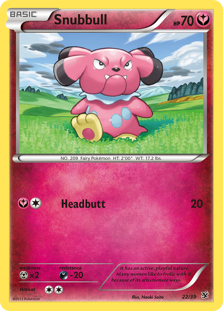 Snubbull (22/39) [XY: Kalos Starter Set] | Tables and Towers