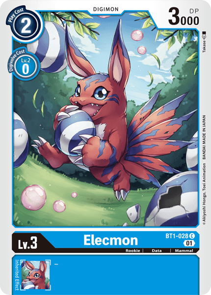 Elecmon [BT1-028] (Alternative Art) [Starter Deck: Ulforce Veedramon] | Tables and Towers