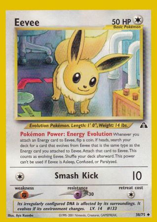 Eevee (38/75) [Neo Discovery Unlimited] | Tables and Towers