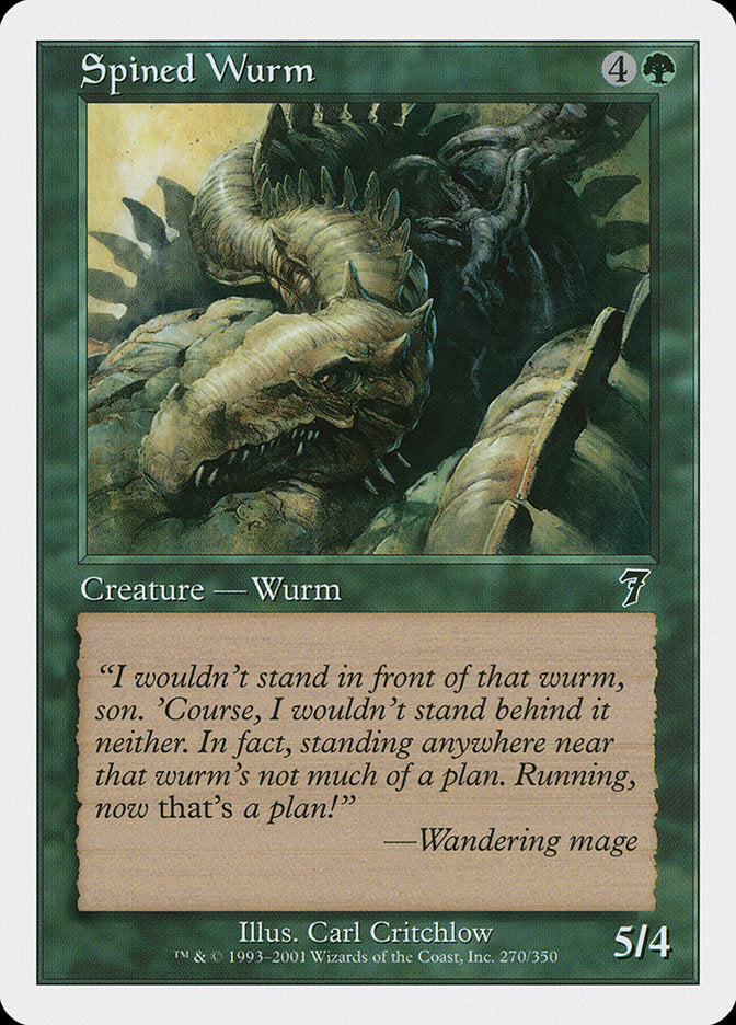 Spined Wurm [Seventh Edition] | Tables and Towers