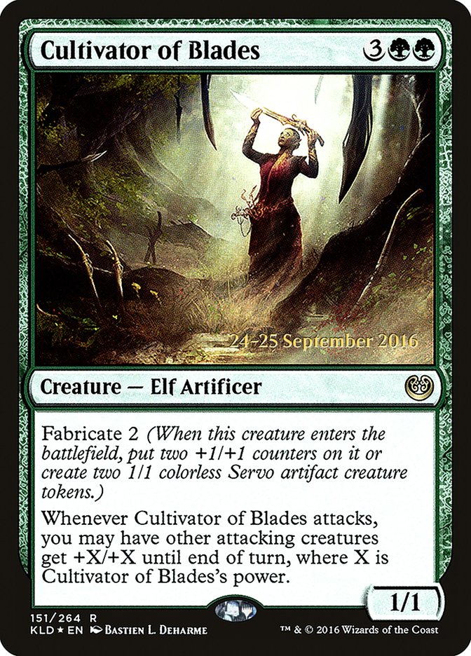 Cultivator of Blades [Kaladesh Prerelease Promos] | Tables and Towers