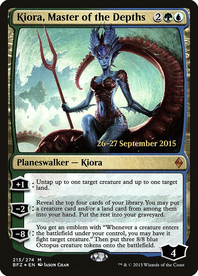 Kiora, Master of the Depths [Battle for Zendikar Prerelease Promos] | Tables and Towers