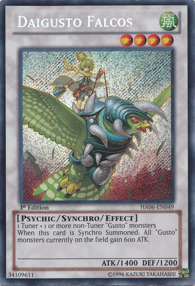 Daigusto Falcos [HA06-EN049] Secret Rare | Tables and Towers