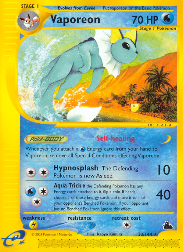 Vaporeon (33/144) [Skyridge] | Tables and Towers