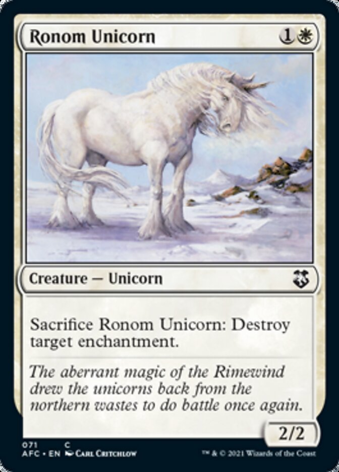 Ronom Unicorn [Dungeons & Dragons: Adventures in the Forgotten Realms Commander] | Tables and Towers