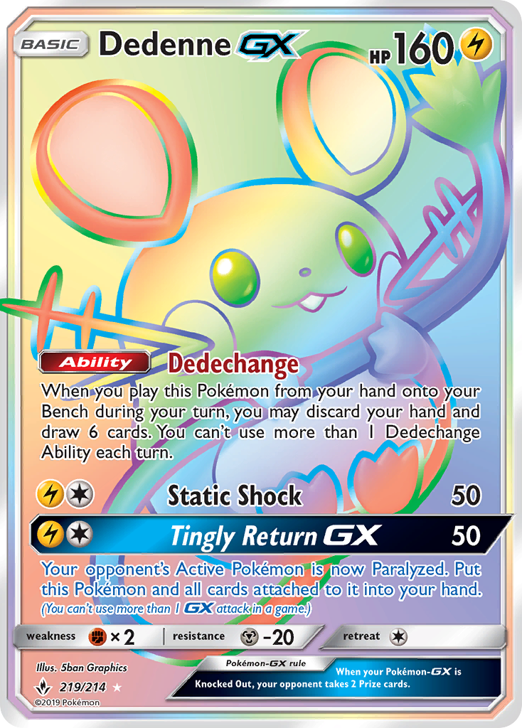 Dedenne GX (219/214) [Sun & Moon: Unbroken Bonds] | Tables and Towers