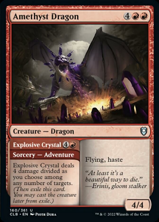 Amethyst Dragon // Explosive Crystal [Commander Legends: Battle for Baldur's Gate] | Tables and Towers