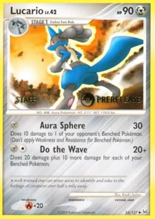 Lucario (53/127) (Staff Prerelease Promo) [Diamond & Pearl: Black Star Promos] | Tables and Towers