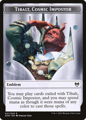 Human Warrior // Tibalt, Cosmic Impostor Emblem Double-Sided Token [Kaldheim Tokens] | Tables and Towers