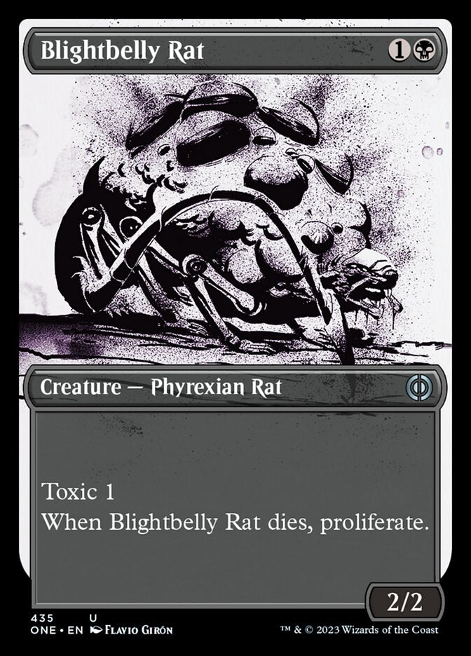 Blightbelly Rat (Showcase Ichor Step-and-Compleat Foil) [Phyrexia: All Will Be One] | Tables and Towers