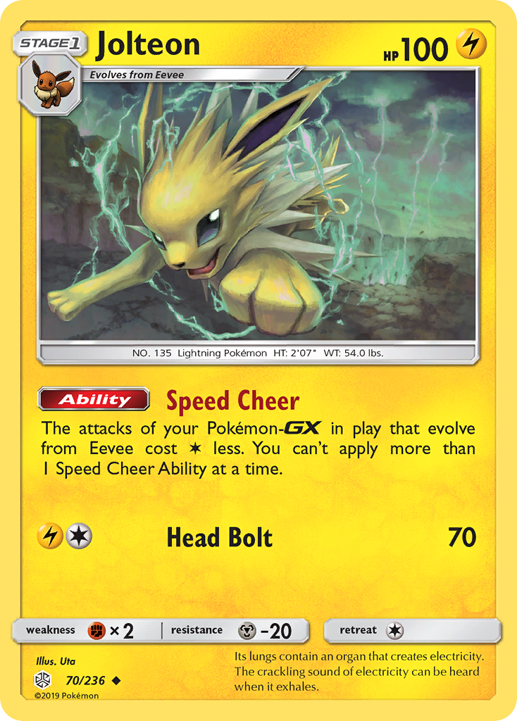 Jolteon (70/236) [Sun & Moon: Cosmic Eclipse] | Tables and Towers