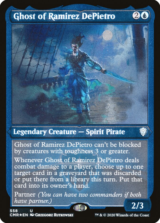 Ghost of Ramirez DePietro (Etched) [Commander Legends] | Tables and Towers