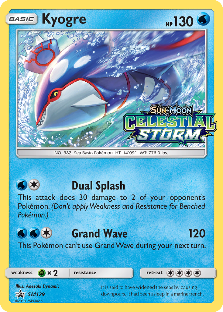 Kyogre (SM129) [Sun & Moon: Black Star Promos] | Tables and Towers