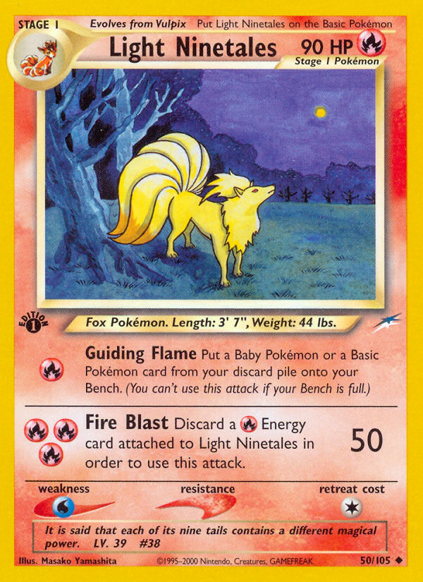 Light Ninetales (50/105) [Neo Destiny 1st Edition] | Tables and Towers