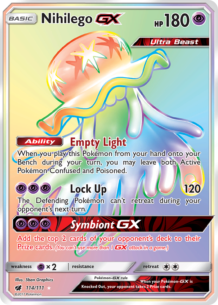 Nihilego GX (114/111) [Sun & Moon: Crimson Invasion] | Tables and Towers