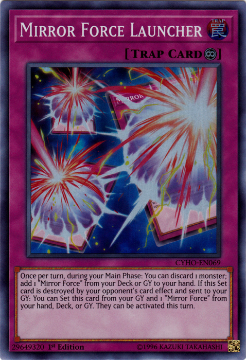 Mirror Force Launcher [CYHO-EN069] Super Rare | Tables and Towers