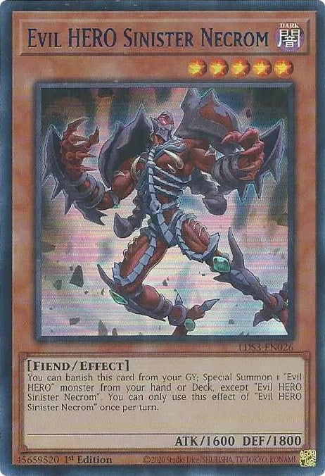 Evil HERO Sinister Necrom (Blue) [LDS3-EN026] Ultra Rare | Tables and Towers