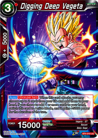 Digging Deep Vegeta (BT4-010) [Colossal Warfare] | Tables and Towers