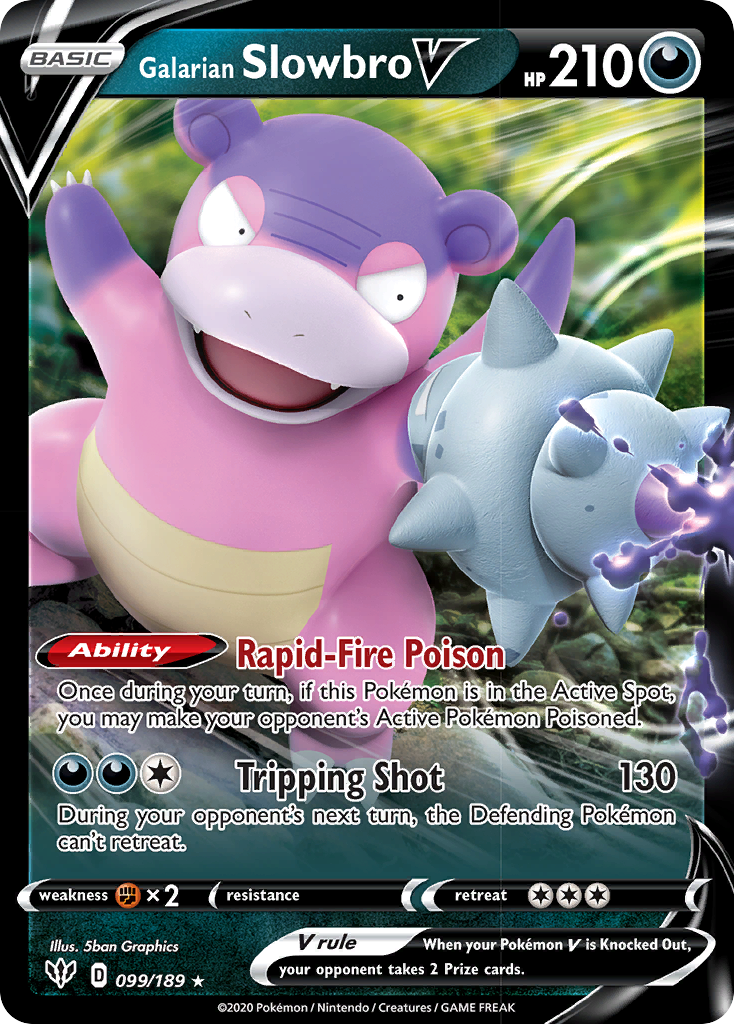 Galarian Slowbro V (099/189) [Sword & Shield: Darkness Ablaze] | Tables and Towers