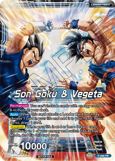 Son Goku & Vegeta // Miracle Strike Gogeta (Gold Stamped) (P-069) [Mythic Booster] | Tables and Towers