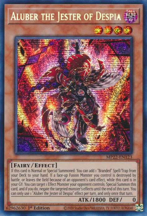 Aluber the Jester of Despia [MP22-EN123] Prismatic Secret Rare | Tables and Towers