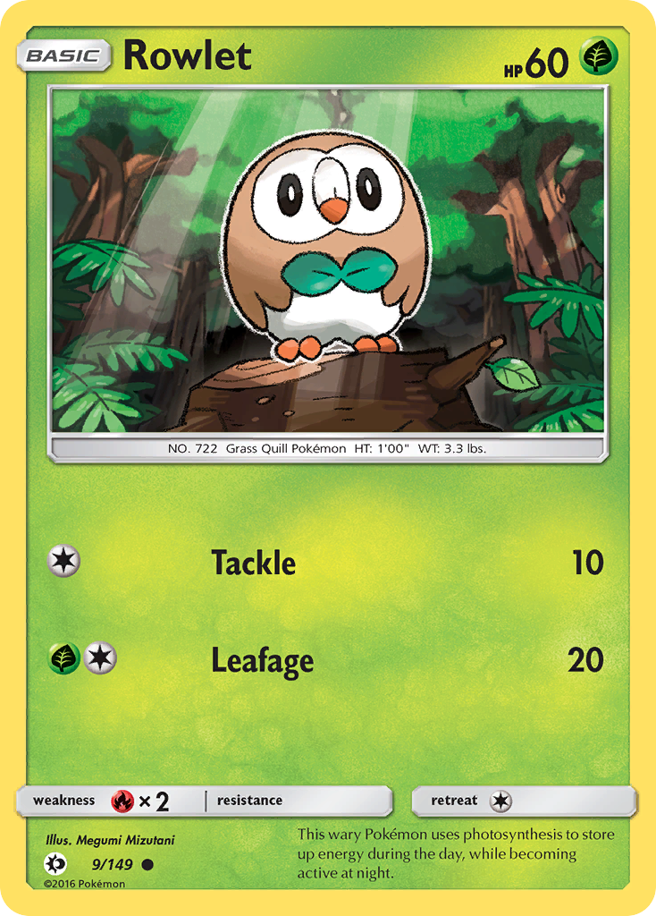 Rowlet (9/149) [Sun & Moon: Base Set] | Tables and Towers