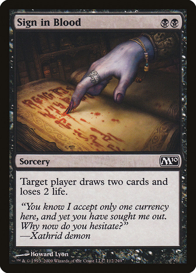 Sign in Blood [Magic 2010] | Tables and Towers