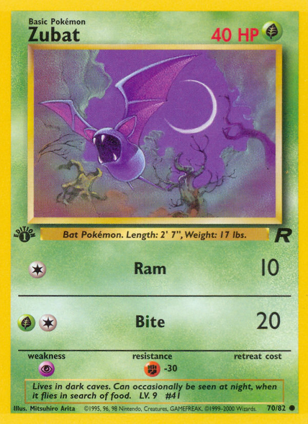 Zubat (70/82) [Team Rocket 1st Edition] | Tables and Towers