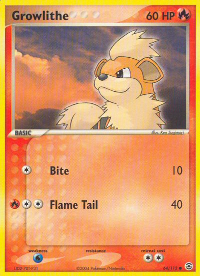 Growlithe (64/112) [EX: FireRed & LeafGreen] | Tables and Towers