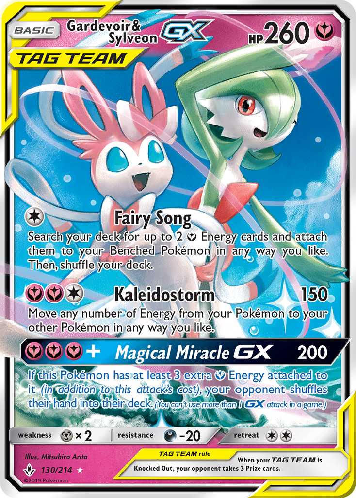 Gardevoir & Sylveon GX (130/214) [Sun & Moon: Unbroken Bonds] | Tables and Towers