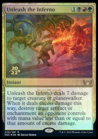 Unleash the Inferno [Streets of New Capenna Prerelease Promos] | Tables and Towers
