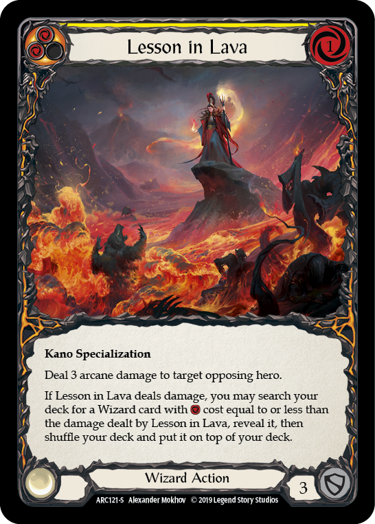 Lesson in Lava [ARC121-S] (Arcane Rising)  1st Edition Rainbow Foil | Tables and Towers