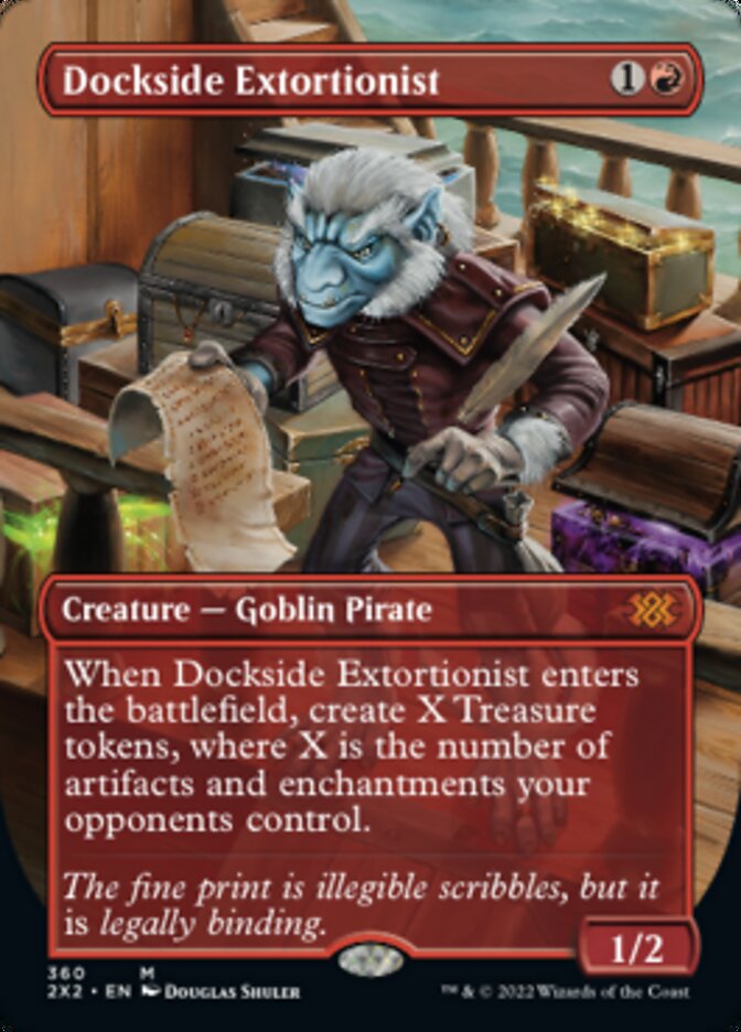 Dockside Extortionist (Borderless Alternate Art) [Double Masters 2022] | Tables and Towers