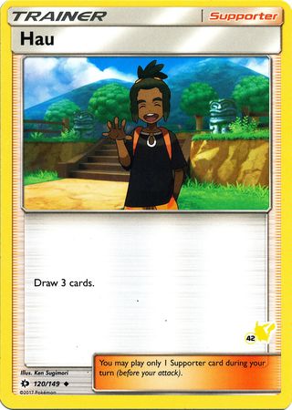 Hau (120/149) (Pikachu Stamp #42) [Battle Academy 2020] | Tables and Towers