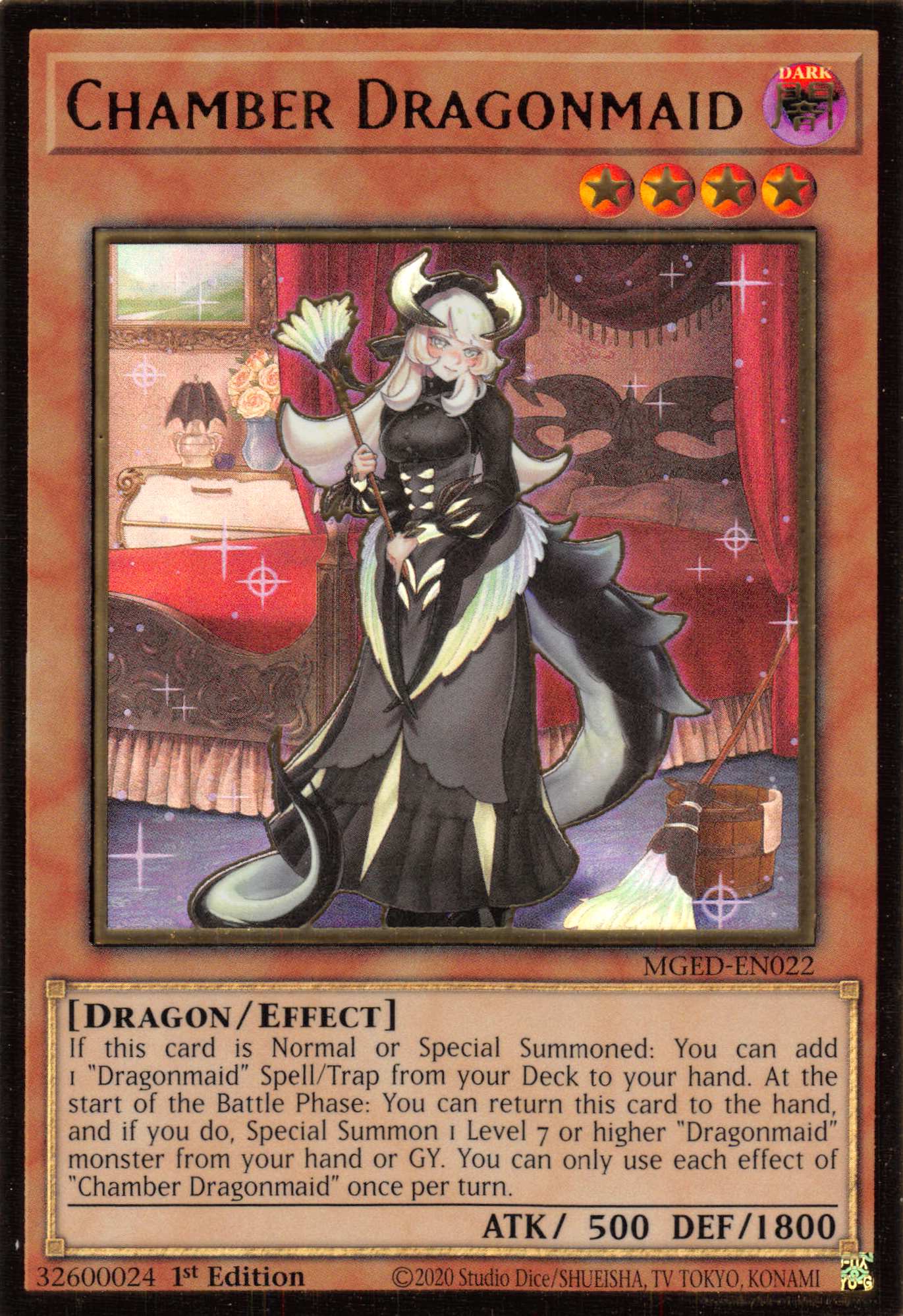 Chamber Dragonmaid [MGED-EN022] Gold Rare | Tables and Towers