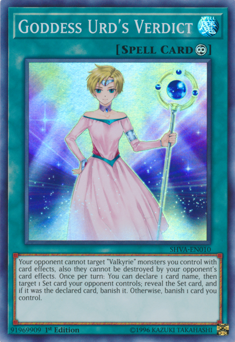 Goddess Urd's Verdict [SHVA-EN010] Super Rare | Tables and Towers